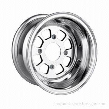 10-inch Golf Cart Wheel, Machine Polishing with 4/101.6mm PCD
